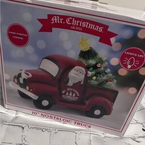 HUGE VHTF Mr Christmas 14” Illuminated Red Pickup Truck Lighted NIB